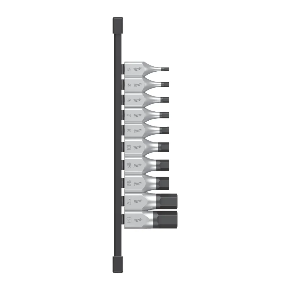 Milwaukee Zestaw nasadek metrycznych z napędem 1/2" Zestaw nasadek metrycznych z napędem 1/2" - 10 szt. 4932480853