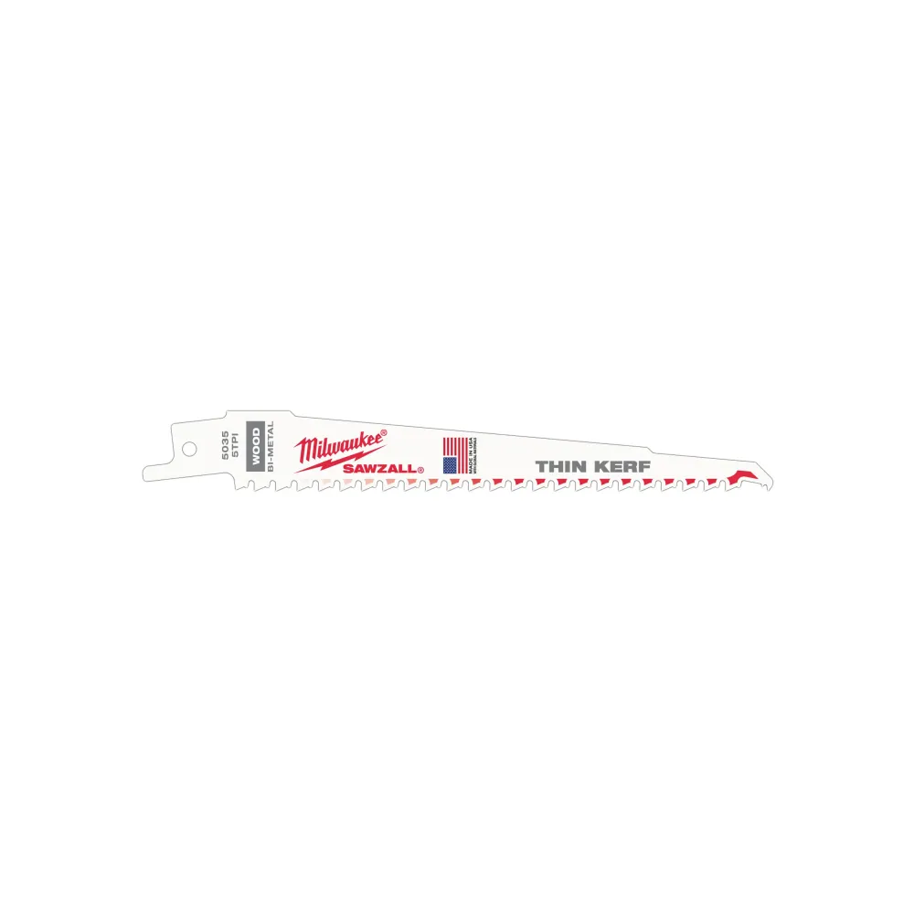 Milwaukee Wood z gwoździami - CIENKA SZCZELINA rozbiórkowa 150 mm x 5 Tpi - 5 szt. 48475035