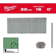 Milwaukee Gwoździe wykończeniowe 16G II proste 16G / 0° / 25mm / G / SC1 - 5,000 szt. 4932498312