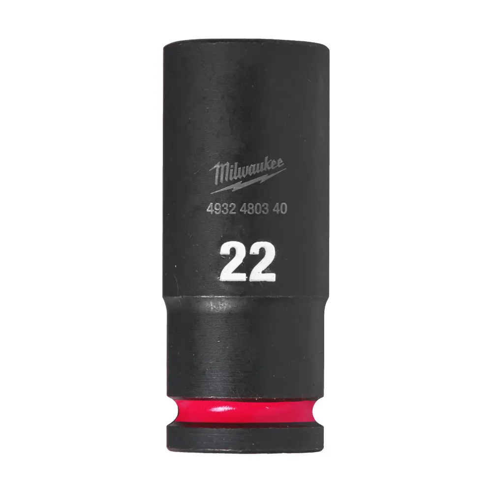 Milwaukee Nasadki udarowe SHOCKWAVE™ IMPACT DUTY 22 mm nasadka udarowa głęboka 1/2" - 1 szt. 4932480340