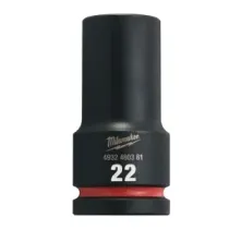 Milwaukee Nasadki udarowe SHOCKWAVE™ IMPACT DUTY 22 mm nasadka udarowa głęboka 3/4" - 1 szt. 4932480381