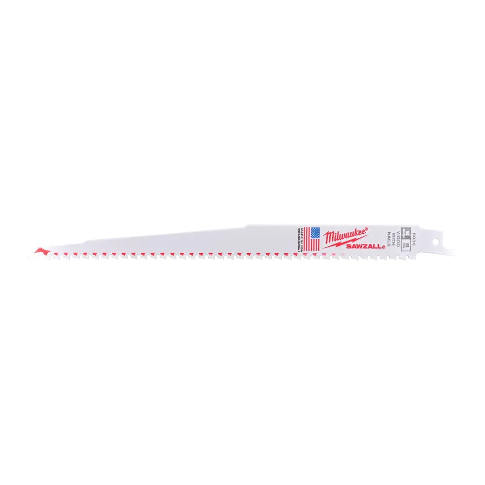 Milwaukee Wood z gwoździami - CIENKA SZCZELINA rozbiórkowa 230 mm x 5 Tpi - 5 szt. 48475036