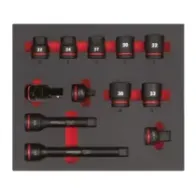 Milwaukee Zestawy nasadek udarowych 3/4" II Zestaw nasadek 3/4" STD piankowy 1 (12 szt.) 4932493396