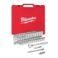 Milwaukee Zestaw grzechotek i nasadek 3/8 Drive 56 szt. Zestaw grzechotek i nasadek SAE + metryczny 4932464946