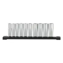 Milwaukee Zestawy nasadek 3/8" Drive Chrome Nasadki metryczne głębokie Chrome 3/8" Drive - 10 szt. 4932492509