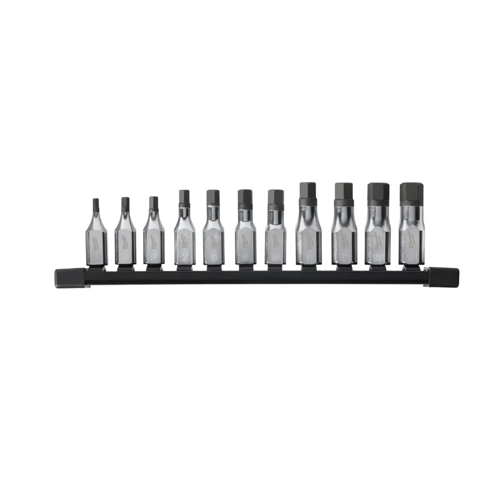 Milwaukee Zestaw nasadek metrycznych z napędem 3/8" Zestaw nasadek metrycznych z napędem 3/8" - 11 szt. 4932480567