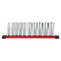 Milwaukee 3/8" Drive Chrome Zestawy nasadek 3/8" Drive SAE Deep Chrome - 10 szt. 4932492510