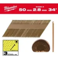 Milwaukee Gwoździe szkieletowe 34° II 34° D-Head 50 mm / RS / HDG / SC3 - 2,200 szt. 4932492613