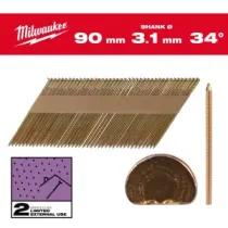 Milwaukee Gwoździe szkieletowe 34° II 34° D-Head 90 mm / RS / G / SC2 - 2,200 szt. 4932492612