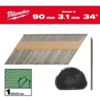 Milwaukee Gwoździe szkieletowe 34° II 34° D-Head 90 mm / SS / B / SC1 - 2,200 szt. 4932492598