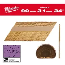Milwaukee Gwoździe szkieletowe 34° II 34° D-Head 90 mm / SS / G / SC2 - 2,200 szt. 4932492605