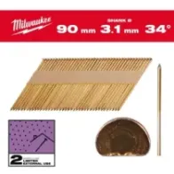 Milwaukee Gwoździe szkieletowe 34° II 34° D-Head 90 mm / SS / G / SC2 - 2,200 szt. 4932492605
