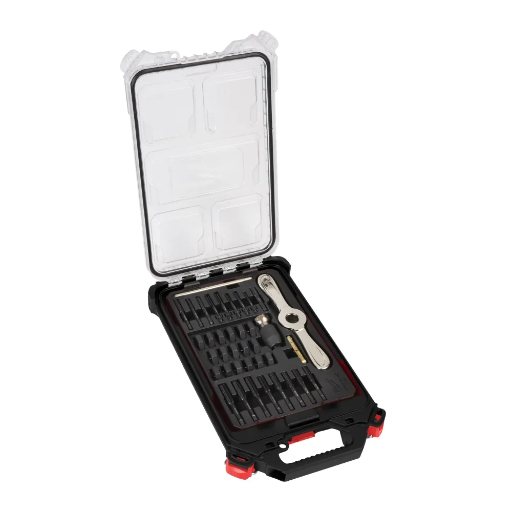 Milwaukee zestaw gwintowników i narzynek metrycznych Packout™ z uchwytem Hex-LOK™ 2 w 1 | SanPro.Net