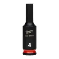 Milwaukee Nasadki udarowe SHOCKWAVE™ IMPACT DUTY 4 mm nasadka udarowa głęboka 1/4" - 1 szt. 4932480251