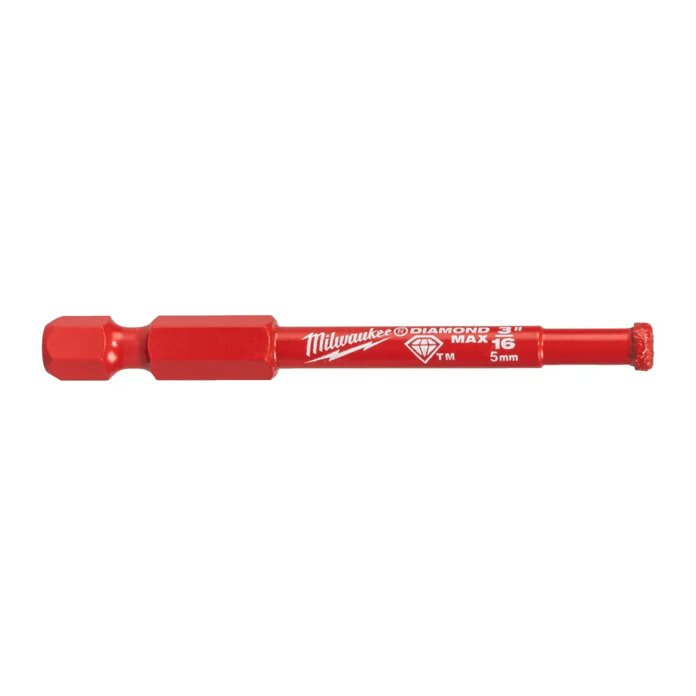 Milwaukee Wiertła na mokro Diamond Max 5 mm ¼" Hex 4932498341