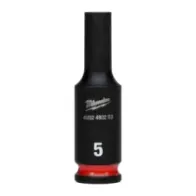 Milwaukee Nasadki udarowe SHOCKWAVE™ IMPACT DUTY 5 mm nasadka udarowa głęboka 1/4" - 1 szt. 4932480253