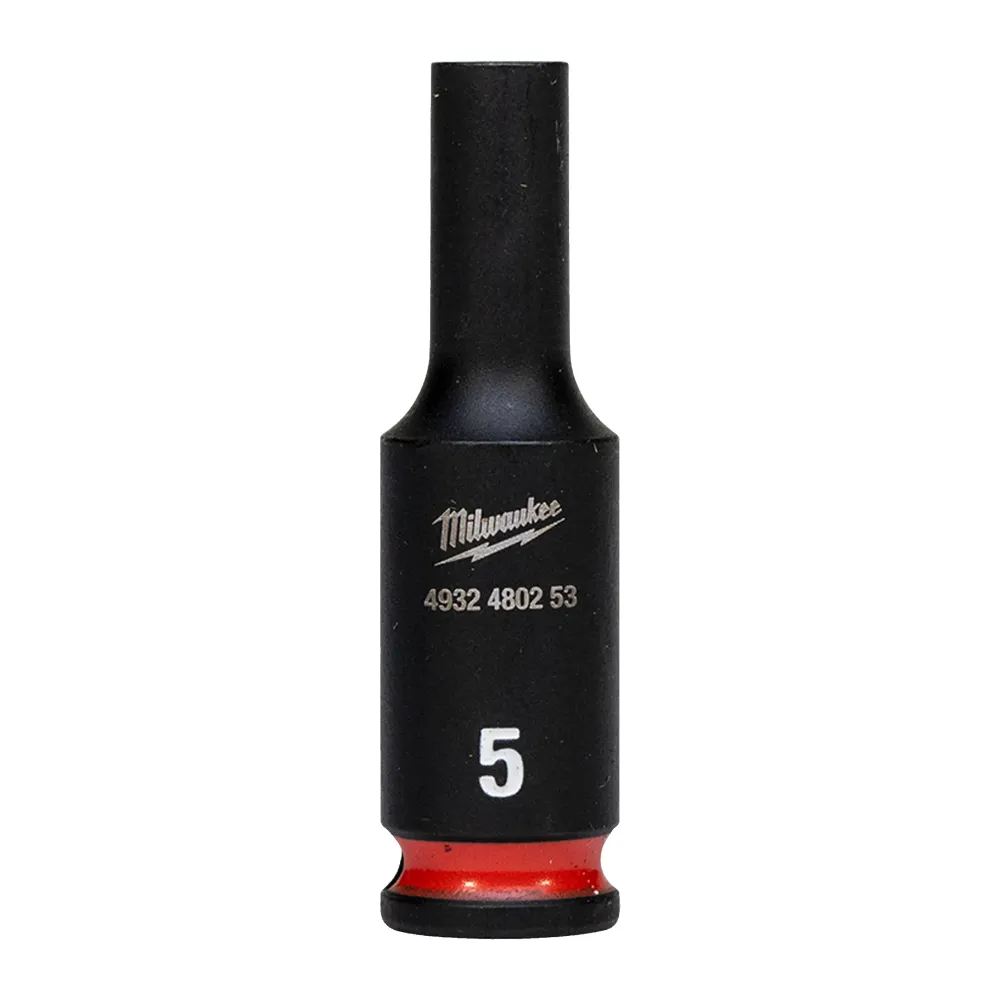 Milwaukee Nasadki udarowe SHOCKWAVE™ IMPACT DUTY 5 mm nasadka udarowa głęboka 1/4" - 1 szt. 4932480253