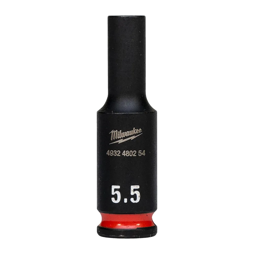 Milwaukee Nasadki udarowe SHOCKWAVE™ IMPACT DUTY 5,5 mm nasadka udarowa głęboka 1/4" - 1 szt. 4932480254