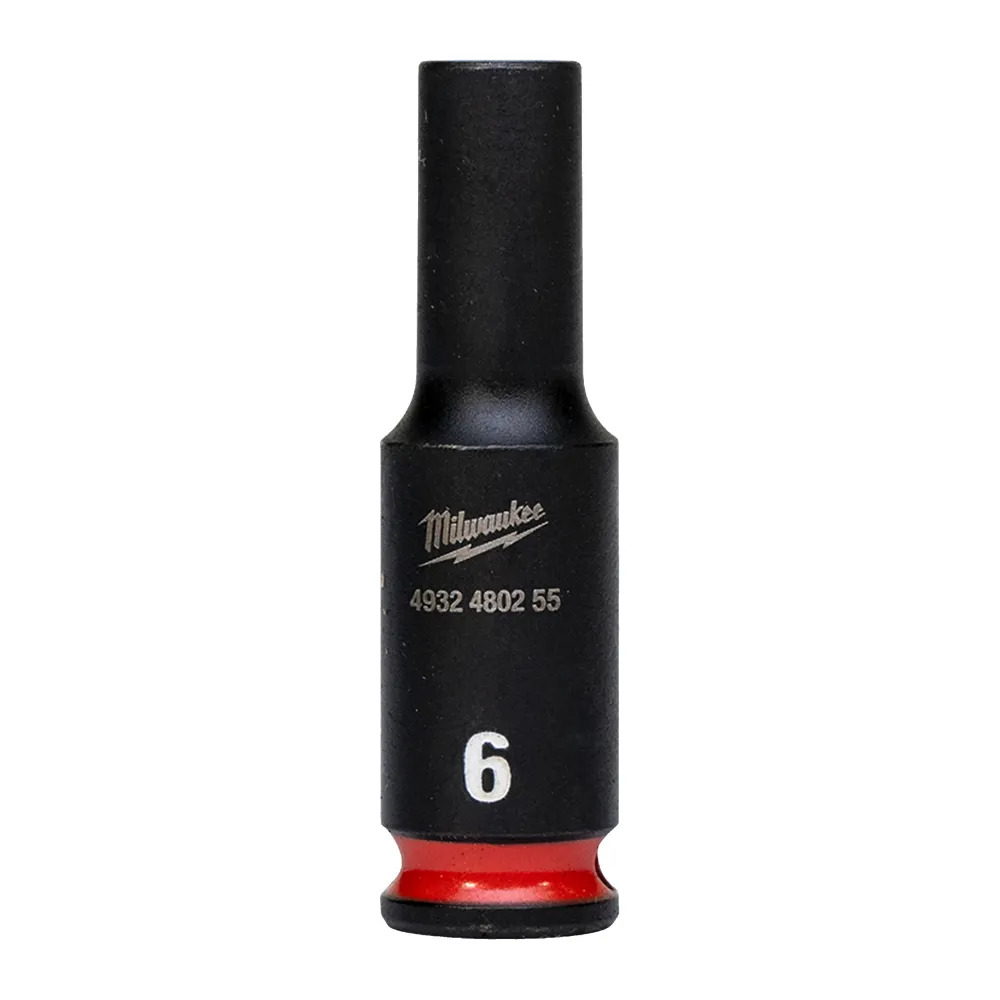 Milwaukee Nasadki udarowe SHOCKWAVE™ IMPACT DUTY 6 mm nasadka udarowa głęboka 1/4" - 1 szt. 4932480255