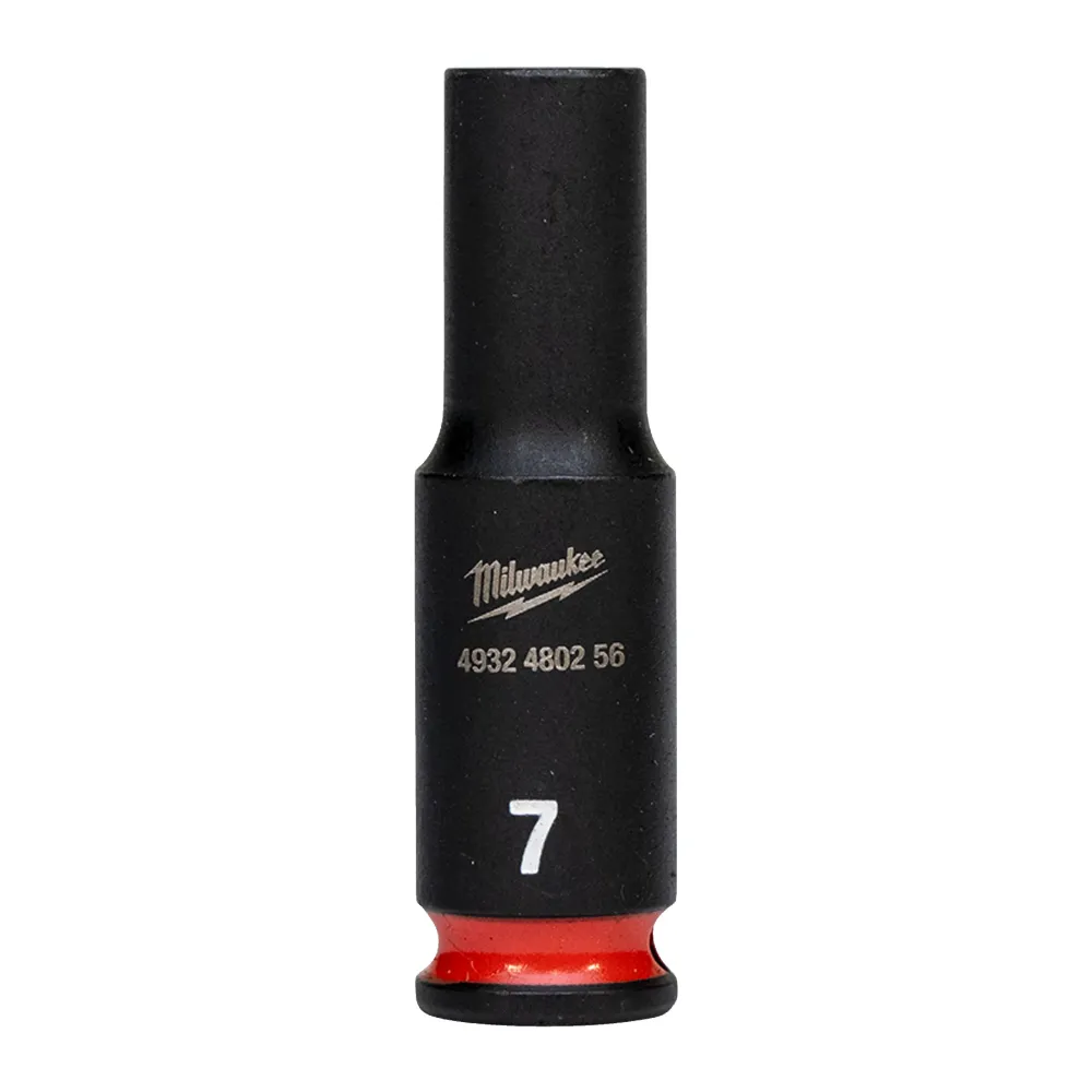 Milwaukee Nasadki udarowe SHOCKWAVE™ IMPACT DUTY 7 mm nasadka udarowa głęboka 1/4" - 1 szt. 4932480256