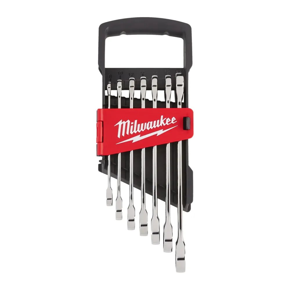 Milwaukee Maxbite Zestawy kluczy płasko-oczkowych z grzechotką 7 szt.  4932464993