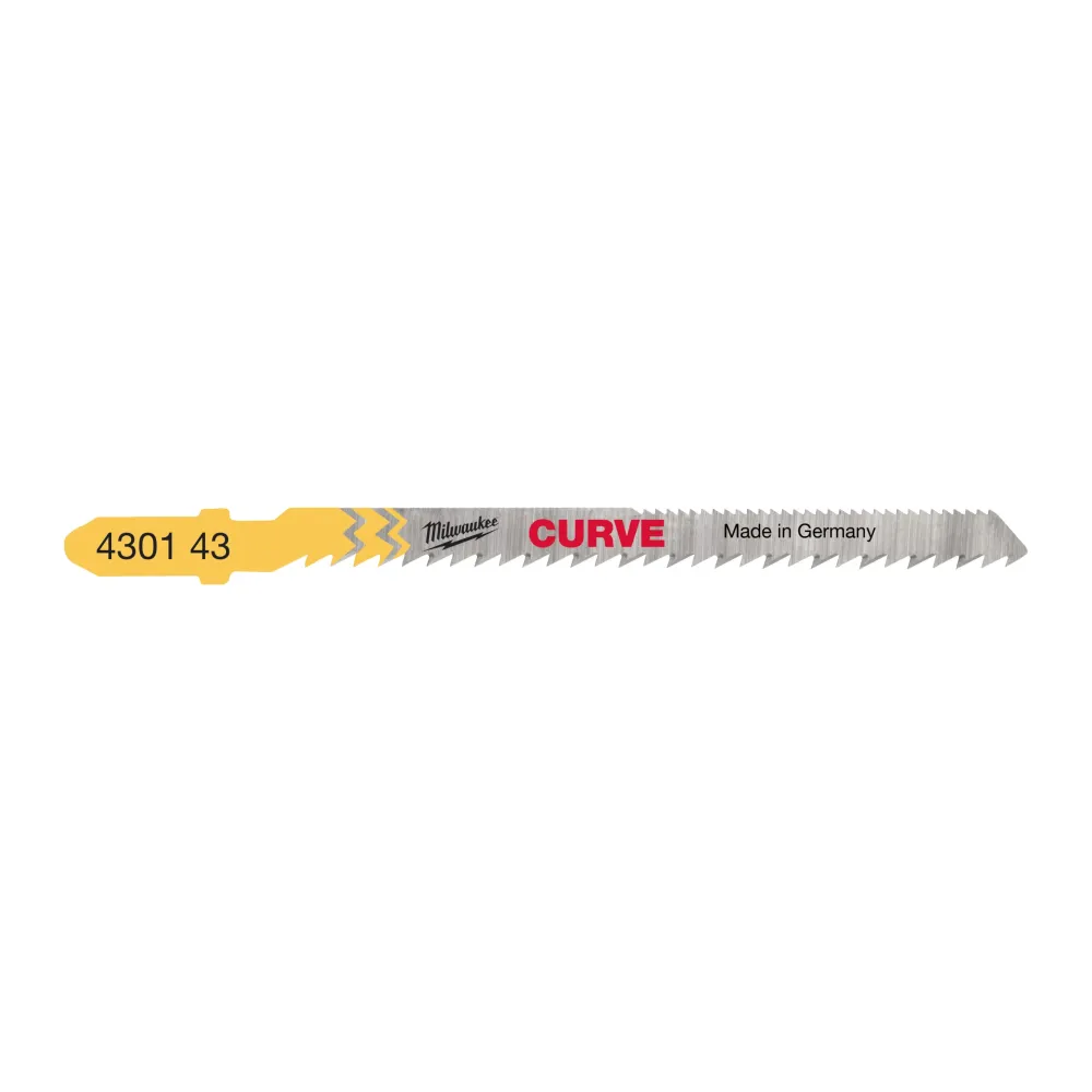 Milwaukee Wood: Ostrza do cięcia łukowego 75 x 2,5 mm Krzywa - 5 szt. 4932430143