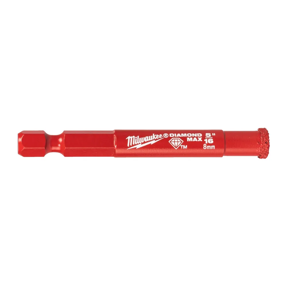 Milwaukee Wiertła na mokro Diamond Max 8 mm ¼" Hex 4932498343
