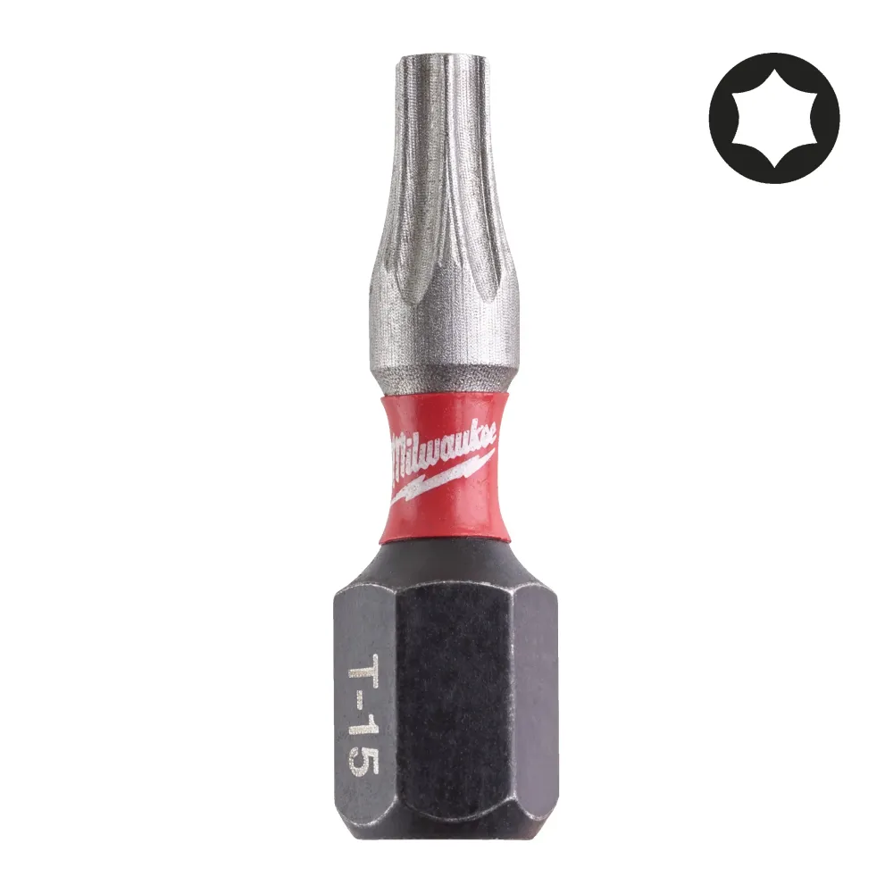 Milwaukee Wiertła Shockwave TX CD Tic Tac TX15 x 25 mm (25 szt.) - 10 szt. 4932430873