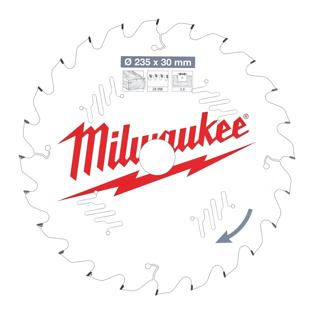 Milwaukee Tarcze tnące do narzędzi przenośnych Gen II CSB PW 235 x 30 x 2,4 x 24ATB 4932471305