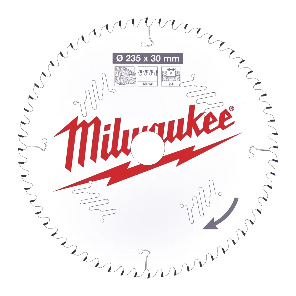 Milwaukee Tarcze tnące do narzędzi przenośnych Gen II CSB PW 235 x 30 x 2,4 x 60ATB 4932471308