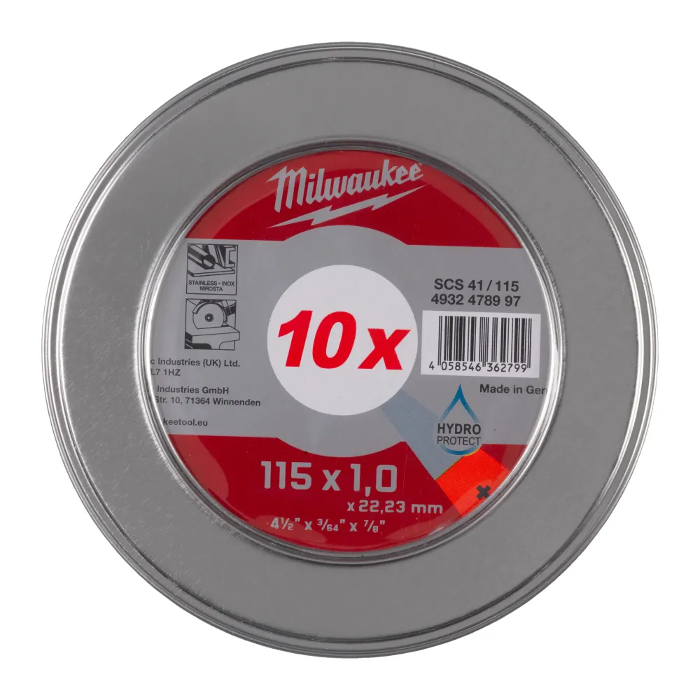 Milwaukee Tarcze tnące Thin Metal Cut.W Pro+ SCS 41 115 x 1,0 mm MetalBox - 10 szt. 4932478997