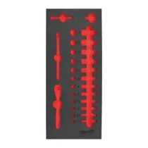 Milwaukee 28 szt. 1/4" Zestaw grzechotek i skt Wkład piankowy 4932493662