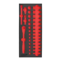 Milwaukee 32-częściowy zestaw grzechotek i nasadek 3/8" Wkład piankowy 4932493663