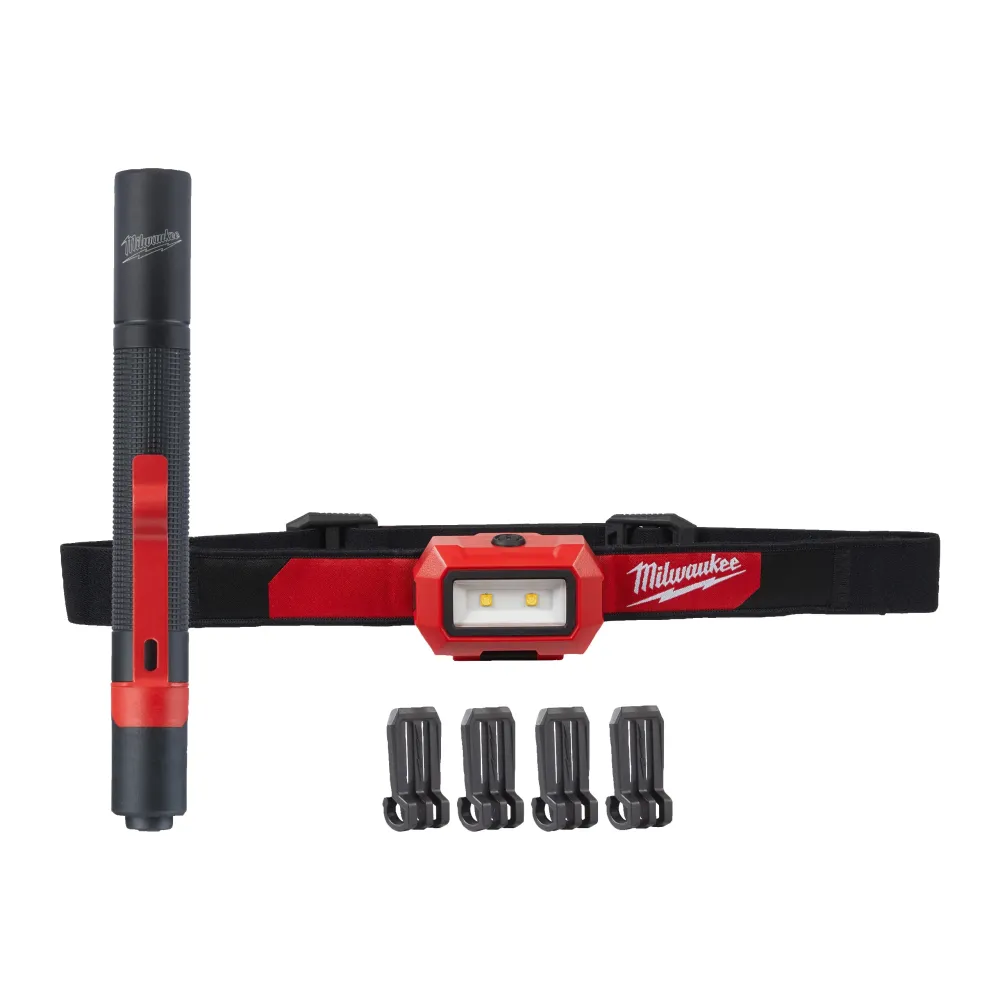 Milwaukee HL2IPL-LED Alkaiczny Power Pack lampa czołowa + latarka 4933492103