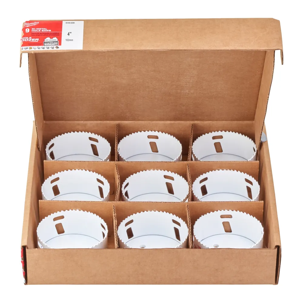 Milwaukee Otwornice Hole Dozer Holesaws Bulk Packs Hole Dozer Holesaw - 102 mm - 9 szt. 49565200