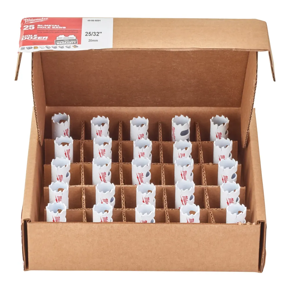 Milwaukee Hole Dozer Holesaws Bulk Packs Hole Dozer Holesaw - 20 mm - 25 szt. 49565091