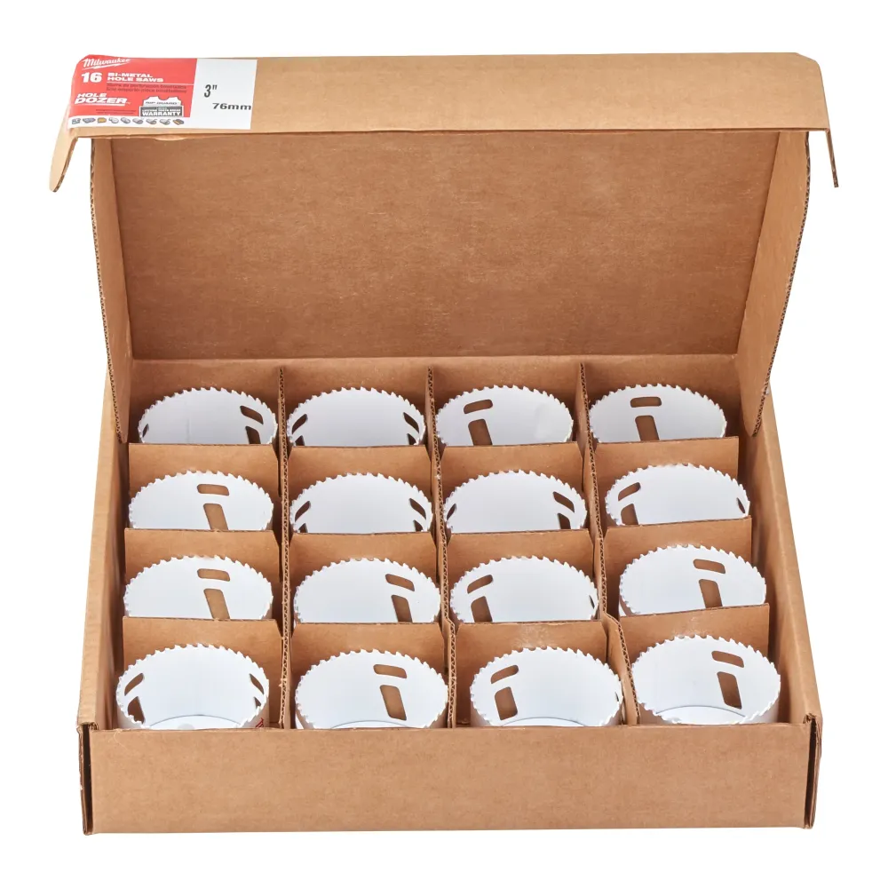 Milwaukee Otwornice Hole Dozer Holesaws Bulk Packs Hole Dozer Holesaw - 76 mm - 16 szt. 49565180