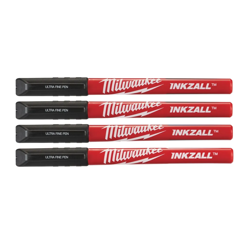 Milwaukee Długopisy Inkzall Fine Tip Długopisy Inkzall Fine Tip w kolorze czarnym - 4 szt. 48223164