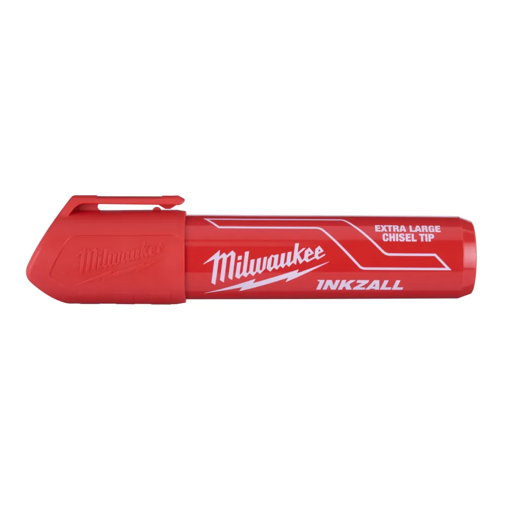 Milwaukee Marker z końcówką dłutową Inkzall Chisel Tip firmy INKZALL Red XL 4932471560