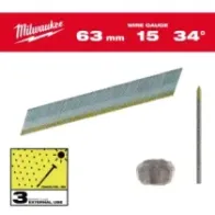 Milwaukee Gwoździe wykończeniowe 15G Inox 15G / 34° / 63 mm / SC3 - 2.200 szt. 4932492581