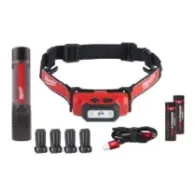 Milwaukee L4 FMHLLED-302 REDLITHIUM™ USB Power Pack latarka czołowa + ręczna 4V + 2x3,0ah + kabel USB 4933492105