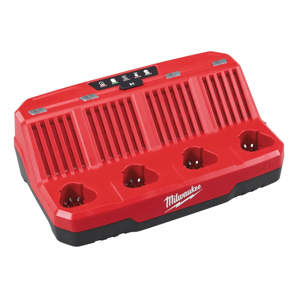 Milwaukee M12 C4 Ładowarka 4-portowa Li-ion 12V – Efektywne Ładowanie