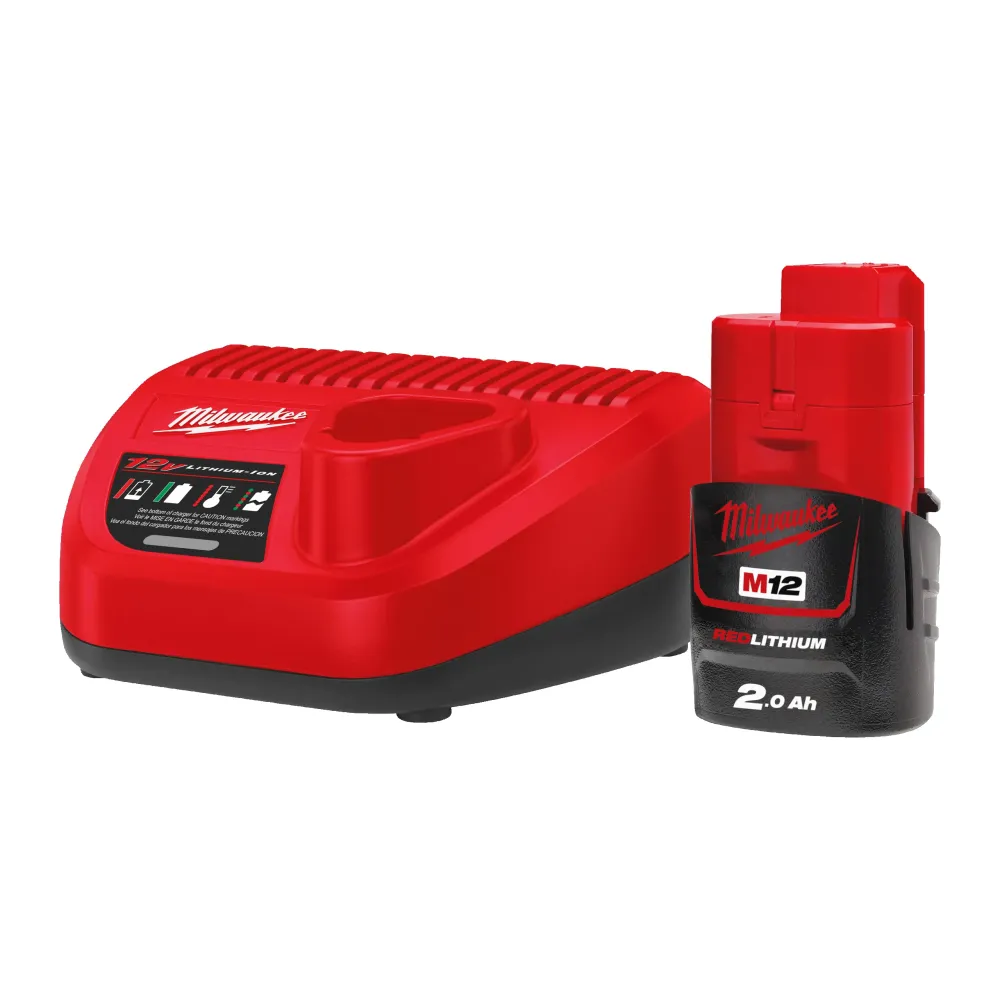 Milwaukee M12 NRG-201 – zestaw akumulator 2,0 Ah i ładowarka 12V | SanPro.Net