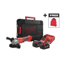 Milwaukee M18 BLSAG125XPDMC-402X Bezszczotkowa szlifierka kątowa 125 mm z włącznikiem łopatkowym 18V + bezrękawnik 4933499460