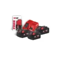 Milwaukee M18 NRG-503 – zestaw akumulatorów 3x5,0 Ah i 1x2,0 Ah oraz ładowarka 18V/12V | SanPro.Net