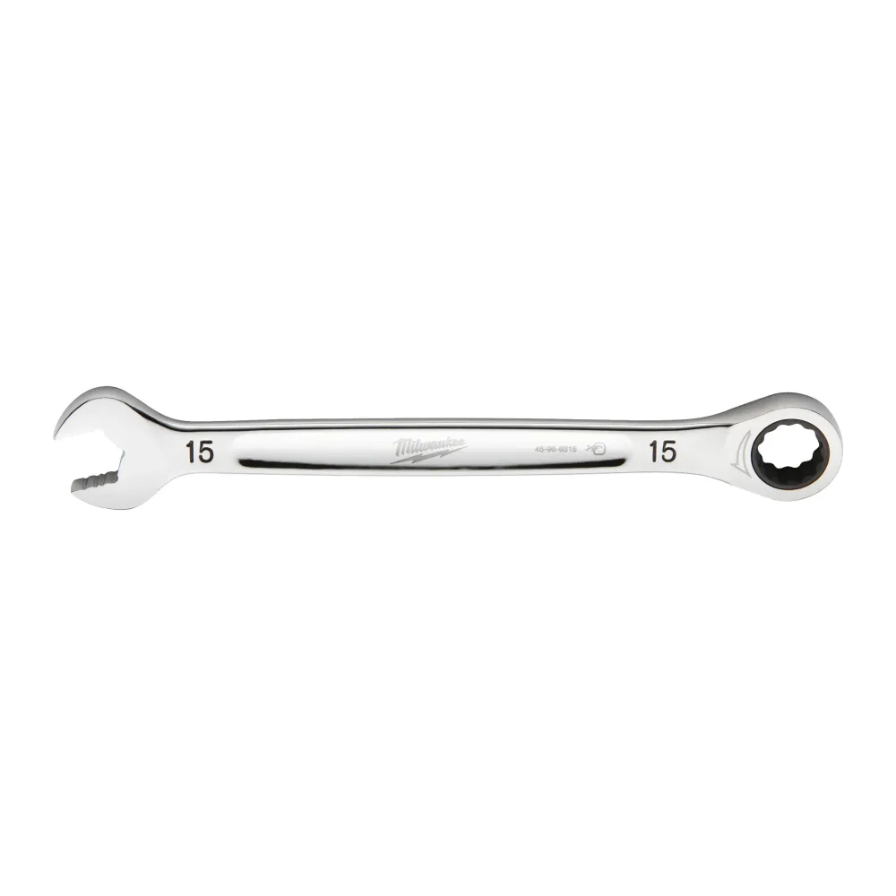 Milwaukee Maxbite Klucz grzechotkowy Maxbite Klucz płasko-oczkowy metryczny grzechotkowy 15 mm - 1 szt. 4932471508