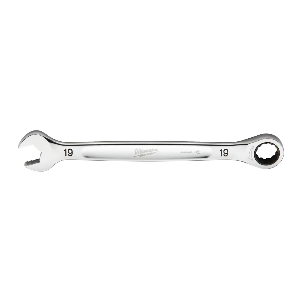 Milwaukee Maxbite Klucz grzechotkowy Maxbite Klucz płasko-oczkowy metryczny grzechotkowy 19 mm - 1 szt. 4932471512