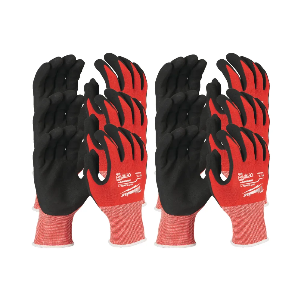 Milwaukee Cut A Gloves Pack Rękawice Cut A - 9/L - 12 szt. 4932471615