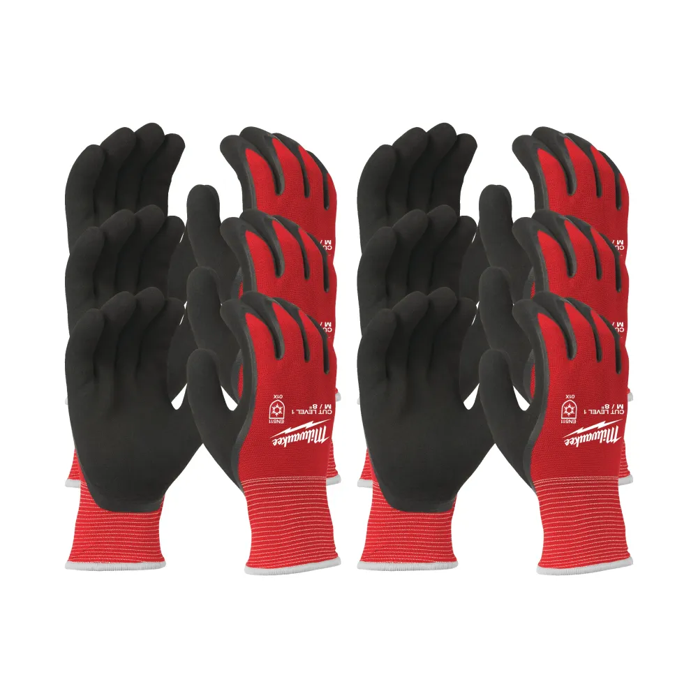 Milwaukee Winter Cut A Gloves Pack Zimowe rękawice Cut A - 8/M - 12 szt. 4932471606