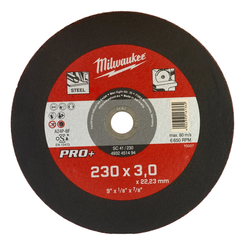 Milwaukee Tarcze tnące do metalu SC 41 / 230 x 3 x 22 mm - 1 szt. 4932451494